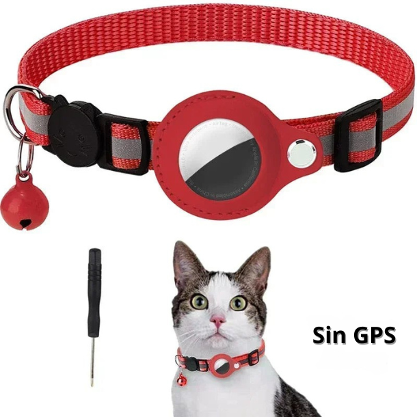 ¡Tu regalón siempre seguro! Collar Reflectante con Soporte para AirTag: No más sustos, solo tranquilidad
