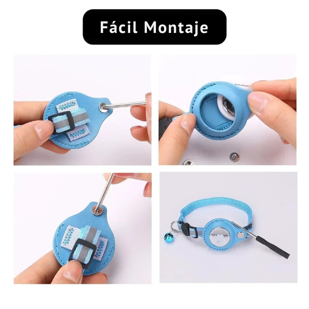 ¡Tu regalón siempre seguro! Collar Reflectante con Soporte para AirTag: No más sustos, solo tranquilidad