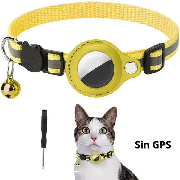 ¡Tu regalón siempre seguro! Collar Reflectante con Soporte para AirTag: No más sustos, solo tranquilidad