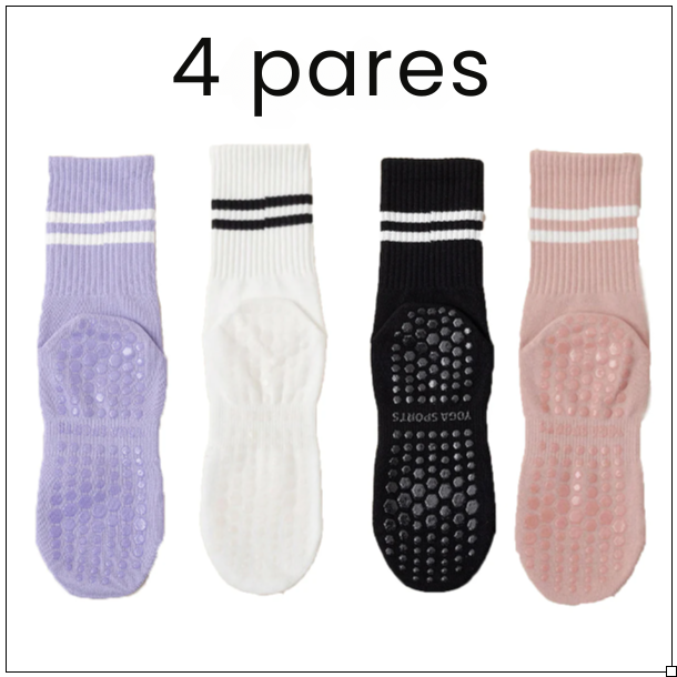 Calcetas Antideslizantes para Yoga, Pilates y Barre | Ajuste Seguro y Máximo Confort para Mujer