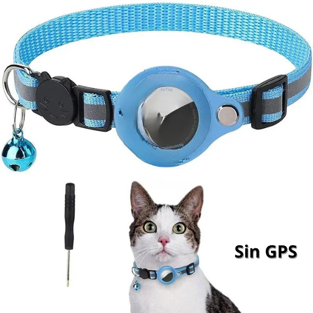 ¡Tu regalón siempre seguro! Collar Reflectante con Soporte para AirTag: No más sustos, solo tranquilidad
