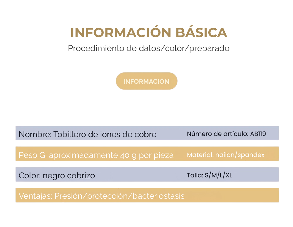 Tobillera con Cobre Infundido — Soporte Compresivo para Deportes y Uso Diario