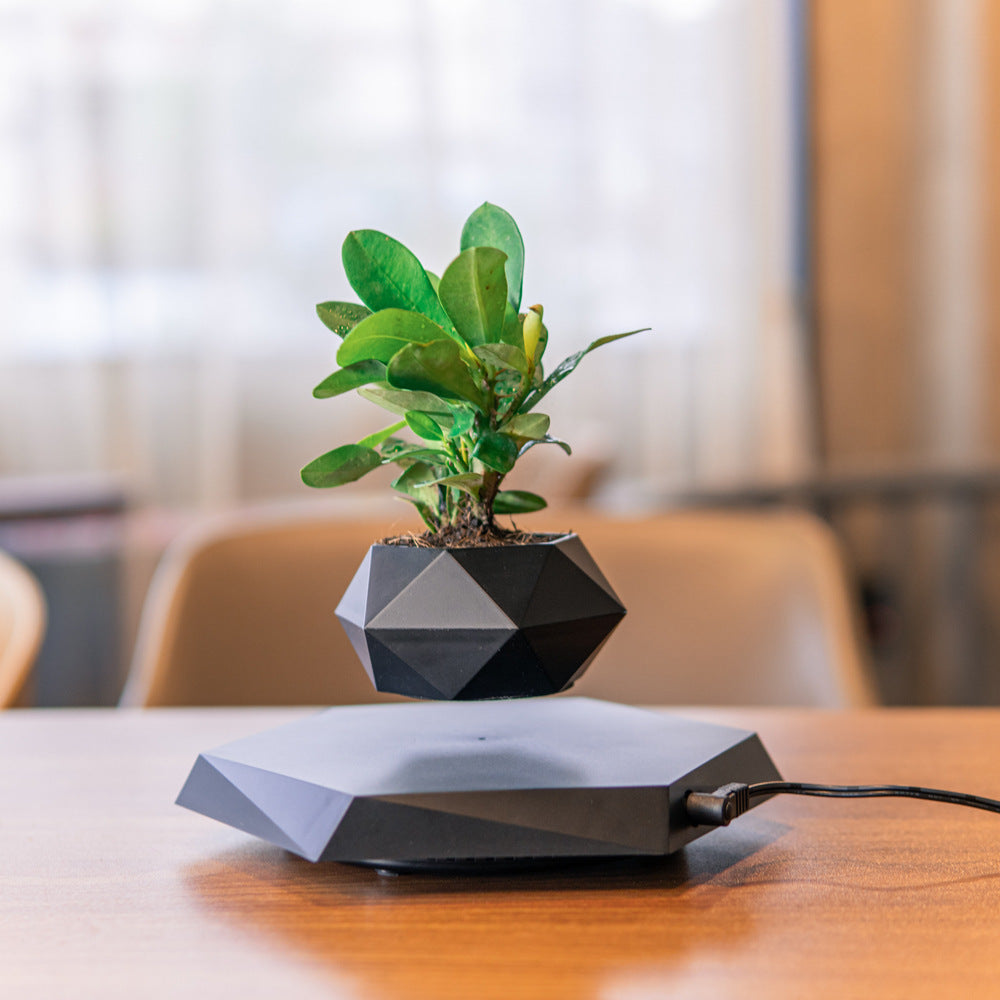 Maceta Levitante Magnética para Plantas - Decoración Flotante para Hogar y Oficina - Regalo Novedoso