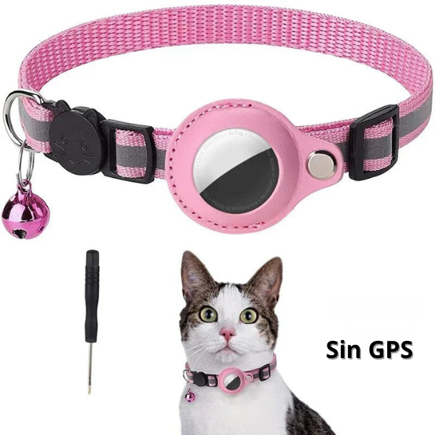 ¡Tu regalón siempre seguro! Collar Reflectante con Soporte para AirTag: No más sustos, solo tranquilidad