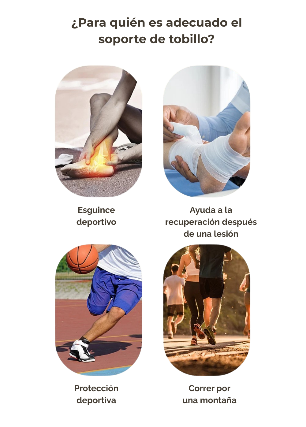 Tobillera con Cobre Infundido — Soporte Compresivo para Deportes y Uso Diario