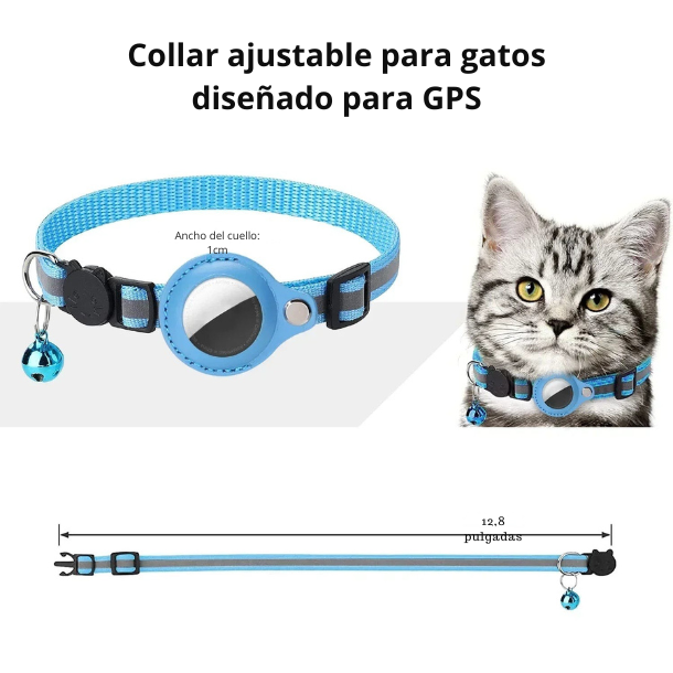 ¡Tu regalón siempre seguro! Collar Reflectante con Soporte para AirTag: No más sustos, solo tranquilidad