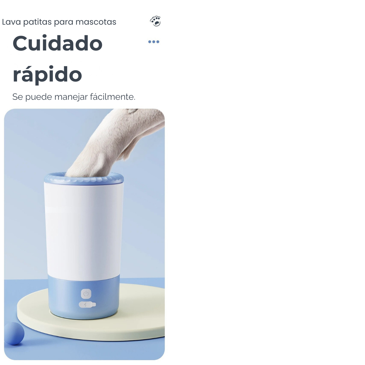 Limpiador Eléctrico de Patitas para Mascotas – Rápido, Silencioso y Portátil