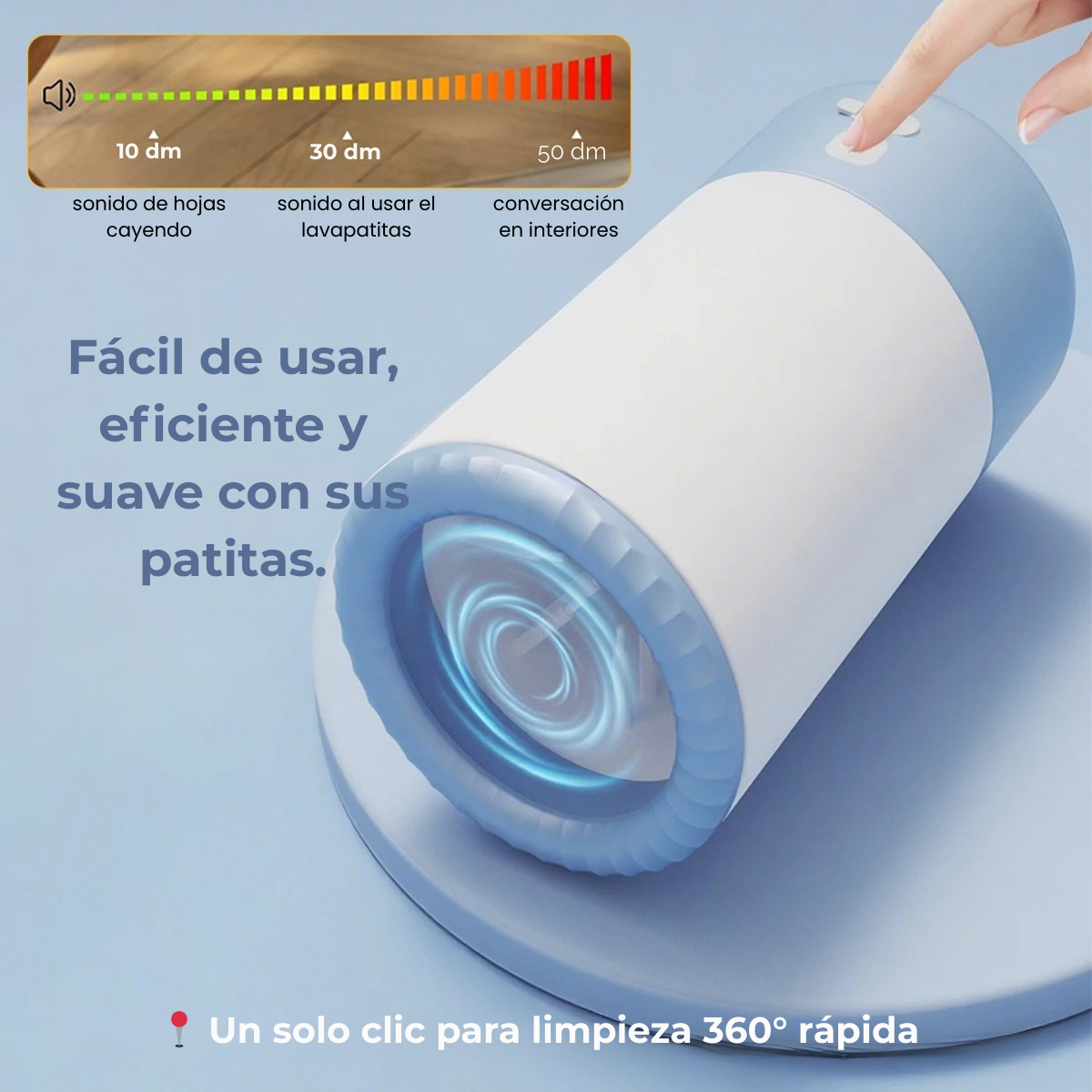 Limpiador Eléctrico de Patitas para Mascotas – Rápido, Silencioso y Portátil