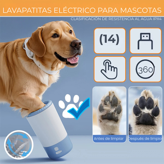 Limpiador Eléctrico de Patitas para Mascotas – Rápido, Silencioso y Portátil