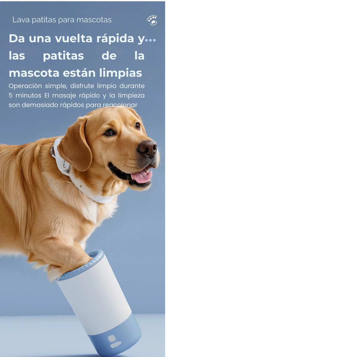 Limpiador Eléctrico de Patitas para Mascotas – Rápido, Silencioso y Portátil