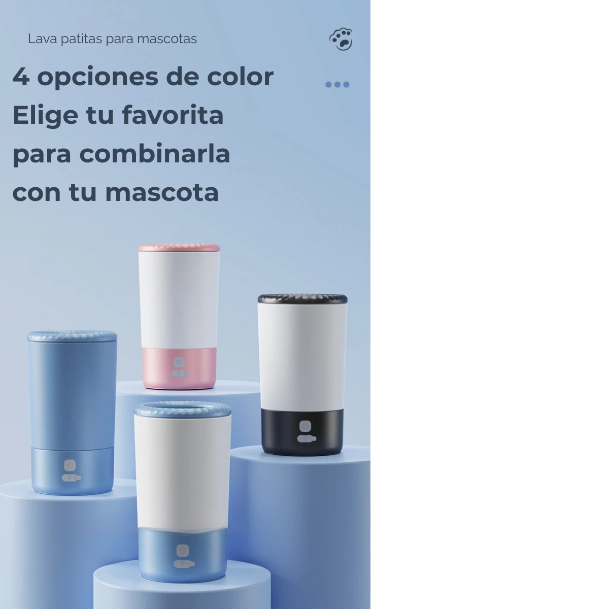 Limpiador Eléctrico de Patitas para Mascotas – Rápido, Silencioso y Portátil