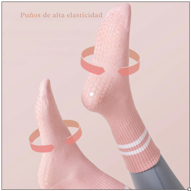 Calcetas Antideslizantes para Yoga, Pilates y Barre | Ajuste Seguro y Máximo Confort para Mujer