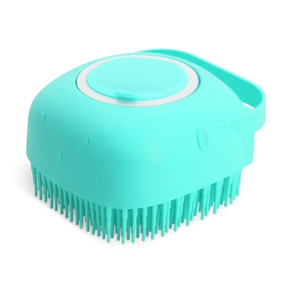 Cepillo de Baño 2 en 1 para mascotas: Masaje + Dispensador