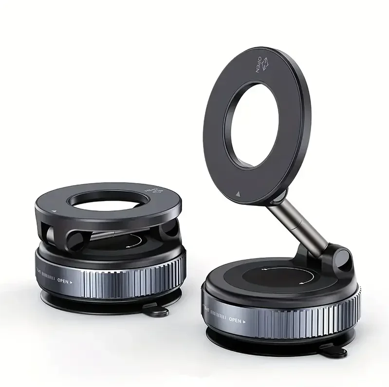 Soporte Magnético para Celular 360° — Ventosa de Vacío, Montaje en Tablero/Parabrisas (Nuevo Modelo)