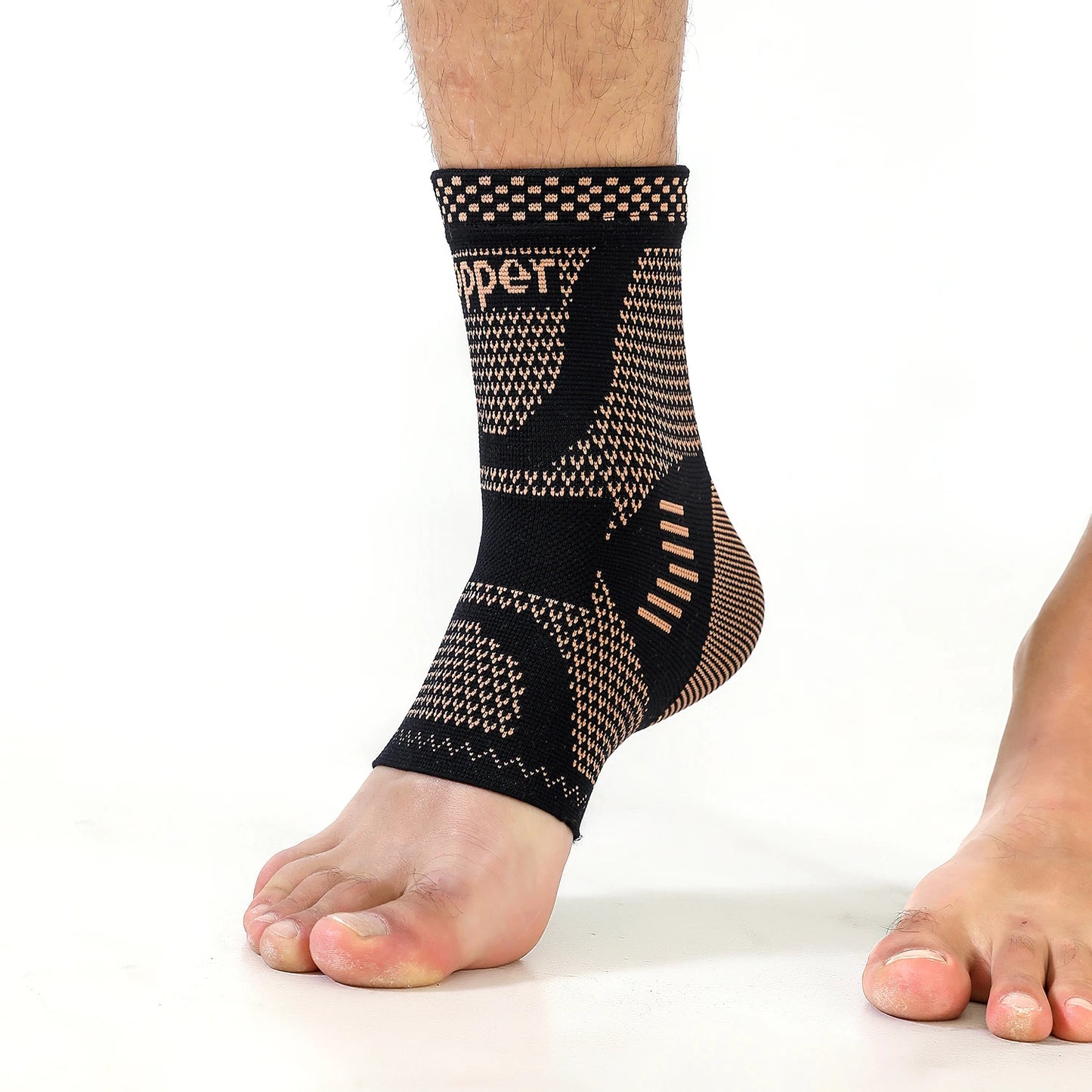 Tobillera con Cobre Infundido — Soporte Compresivo para Deportes y Uso Diario