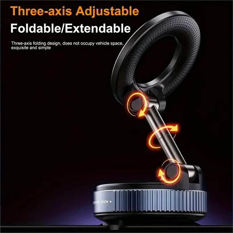 Soporte Magnético para Celular 360° — Ventosa de Vacío, Montaje en Tablero/Parabrisas (Nuevo Modelo)