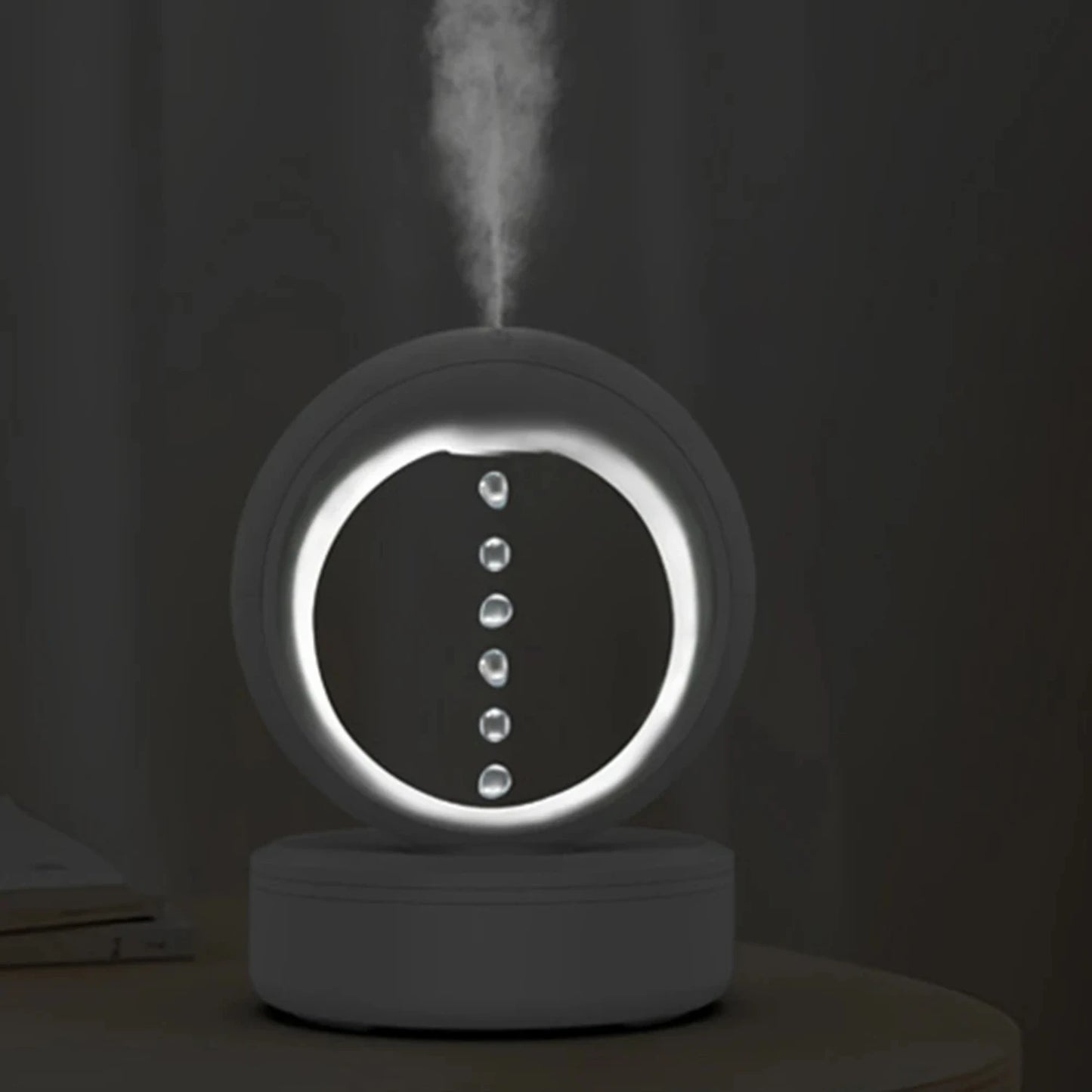 Humidificador Antigravedad: Relax, aroma y luz en un solo click.