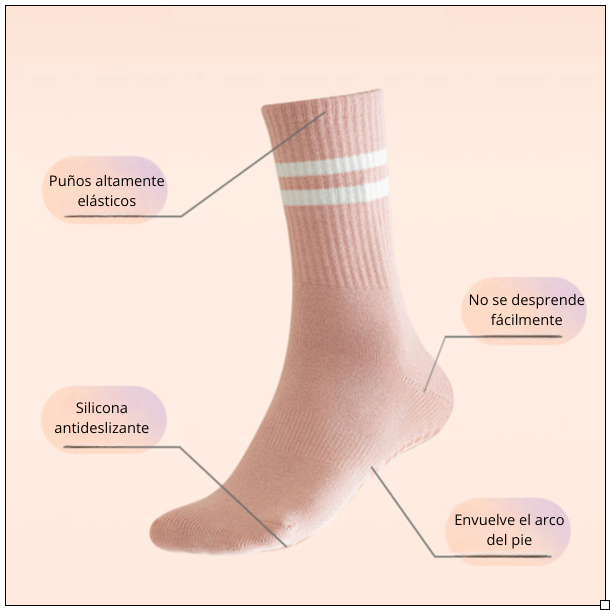 Calcetas Antideslizantes para Yoga, Pilates y Barre | Ajuste Seguro y Máximo Confort para Mujer