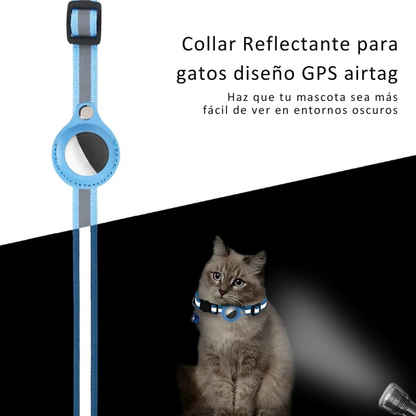 ¡Tu regalón siempre seguro! Collar Reflectante con Soporte para AirTag: No más sustos, solo tranquilidad