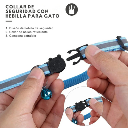 ¡Tu regalón siempre seguro! Collar Reflectante con Soporte para AirTag: No más sustos, solo tranquilidad