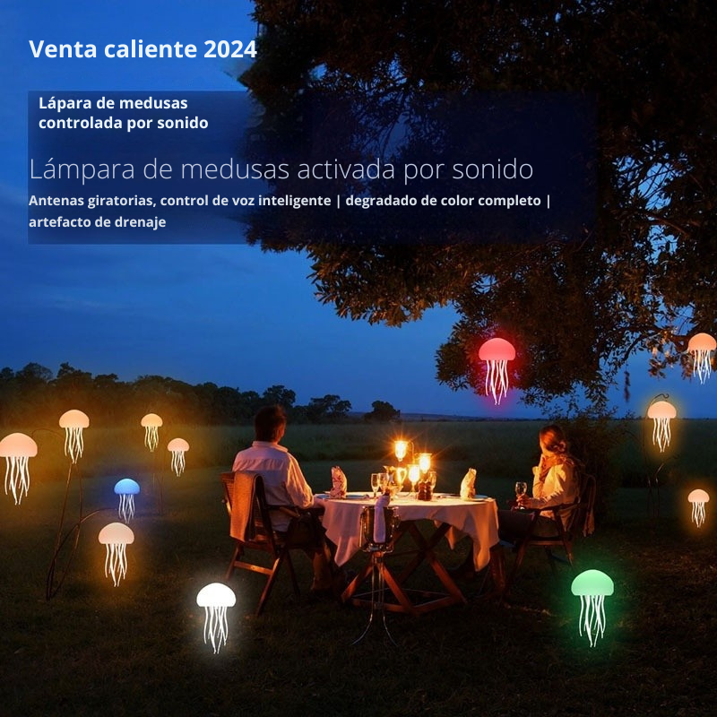 Lámpara de ambiente de medusas, luz LED nocturna de medusas, lámpara portátil de medusas, decoración de medusas, lámpara de mesa inteligente para mesita de noche.