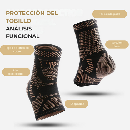Tobillera con Cobre Infundido — Soporte Compresivo para Deportes y Uso Diario