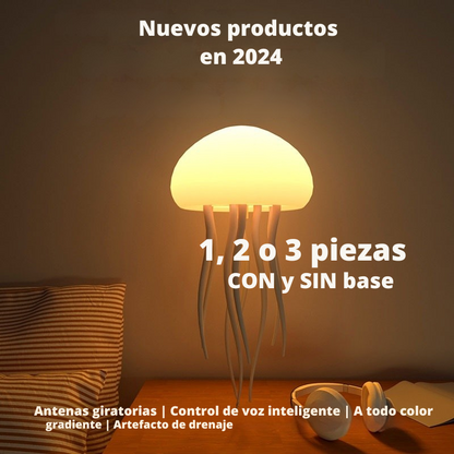 Lámpara de ambiente de medusas, luz LED nocturna de medusas, lámpara portátil de medusas, decoración de medusas, lámpara de mesa inteligente para mesita de noche.
