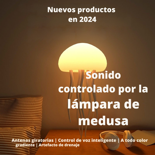 Lámpara de ambiente de medusas, luz LED nocturna de medusas, lámpara portátil de medusas, decoración de medusas, lámpara de mesa inteligente para mesita de noche.