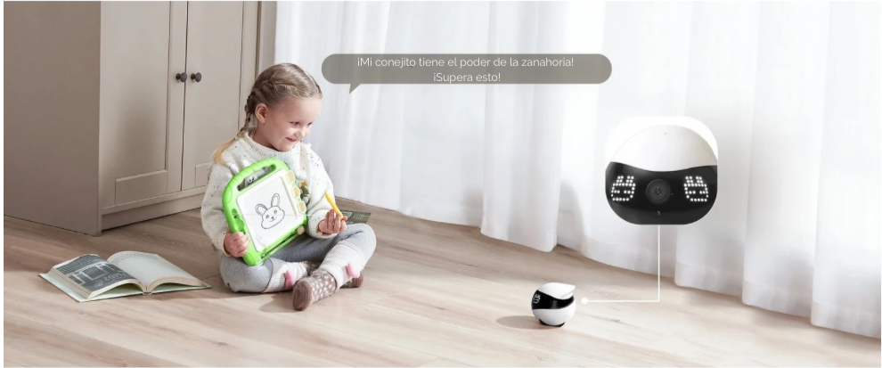 EBO Air2 – Robot Compañero Desmontable para Mascotas, Monitoreo en Casa y Cámara Inteligente con Control Remoto Inalámbrico