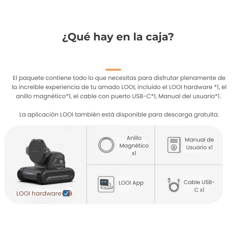 Looi Robot para Smartphone con IA — Compatible con ChatGPT, Voz y Reconocimiento Visual