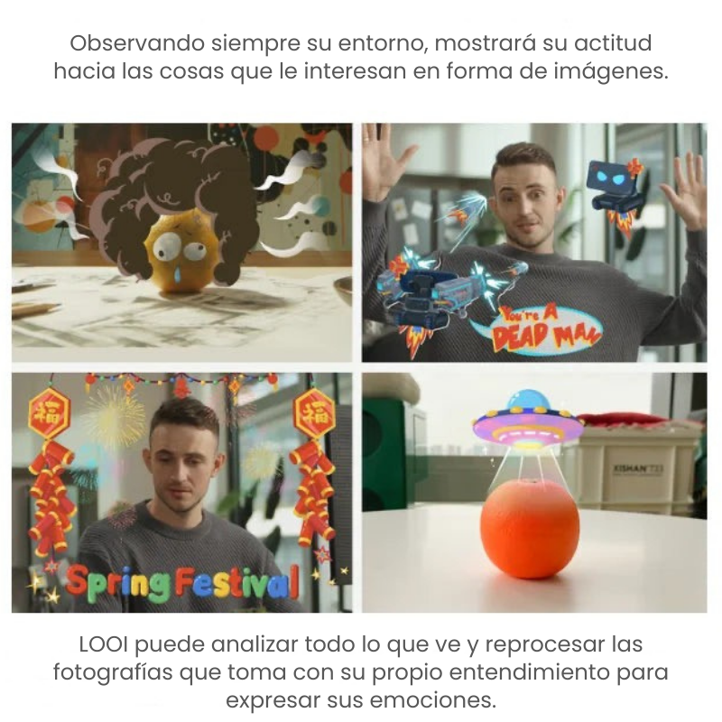 Looi Robot para Smartphone con IA — Compatible con ChatGPT, Voz y Reconocimiento Visual