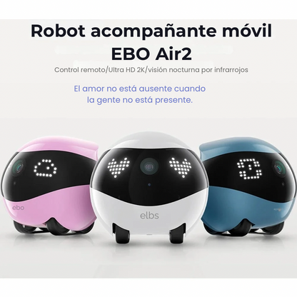 EBO Air2 – Robot Compañero Desmontable para Mascotas, Monitoreo en Casa y Cámara Inteligente con Control Remoto Inalámbrico