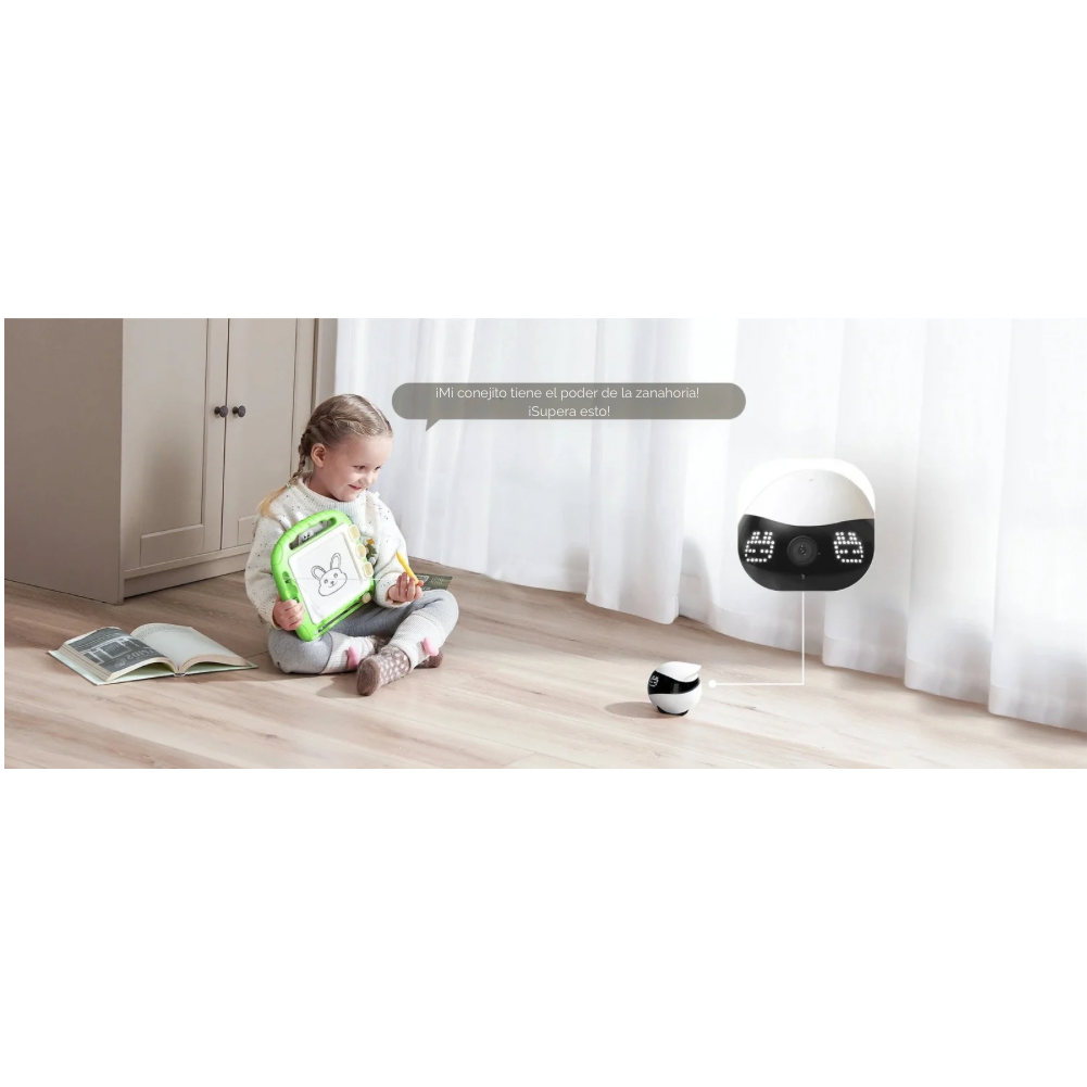 EBO Air2 – Robot Compañero Desmontable para Mascotas, Monitoreo en Casa y Cámara Inteligente con Control Remoto Inalámbrico