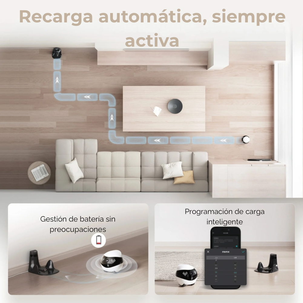EBO Air2 – Robot Compañero Desmontable para Mascotas, Monitoreo en Casa y Cámara Inteligente con Control Remoto Inalámbrico