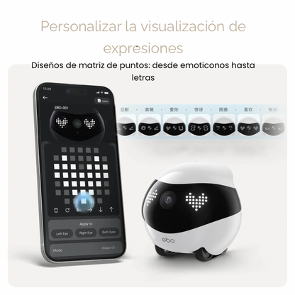 EBO Air2 – Robot Compañero Desmontable para Mascotas, Monitoreo en Casa y Cámara Inteligente con Control Remoto Inalámbrico