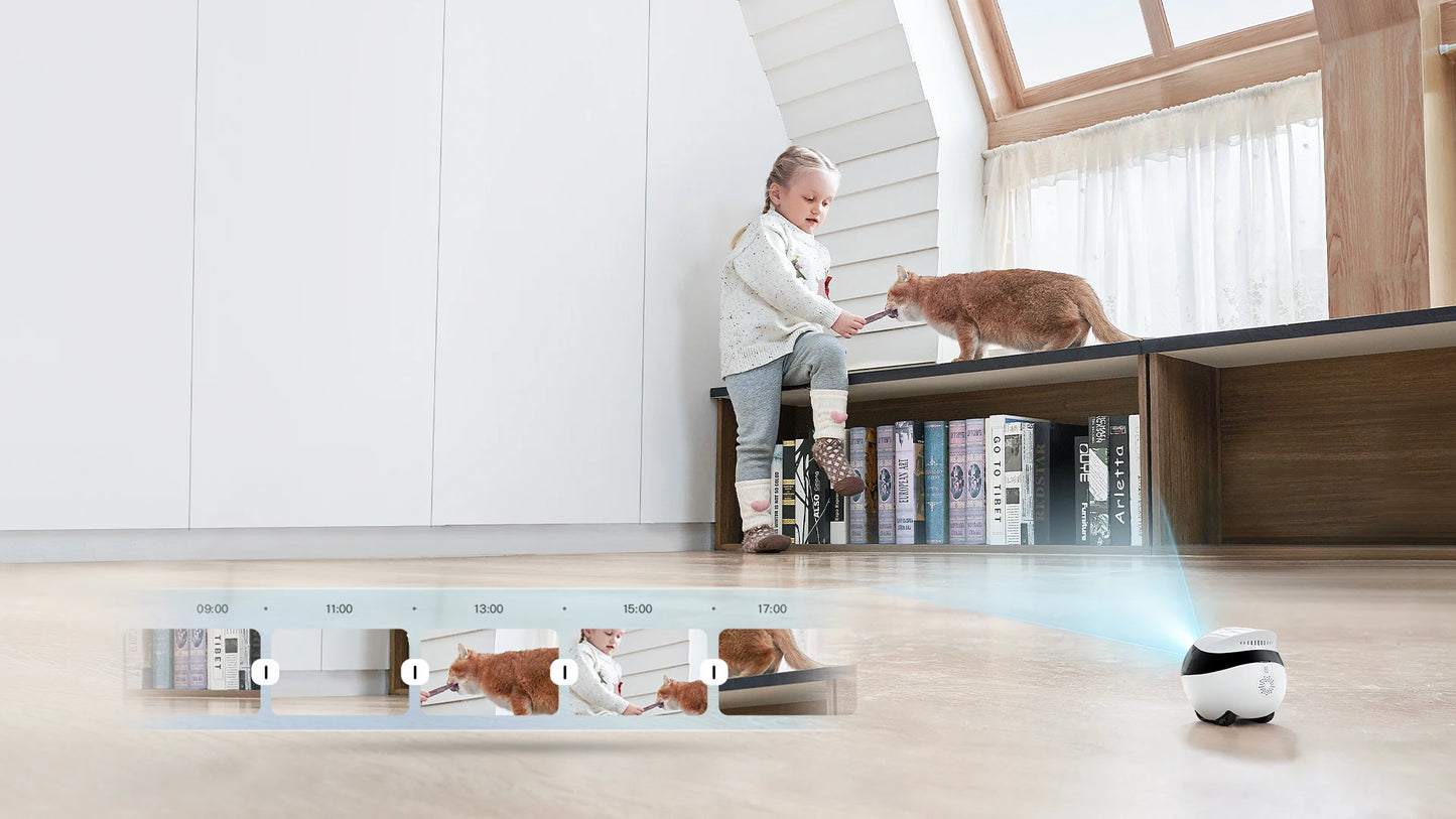 EBO Air2 – Robot Compañero Desmontable para Mascotas, Monitoreo en Casa y Cámara Inteligente con Control Remoto Inalámbrico