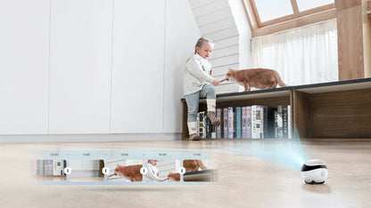EBO Air2 – Robot Compañero Desmontable para Mascotas, Monitoreo en Casa y Cámara Inteligente con Control Remoto Inalámbrico